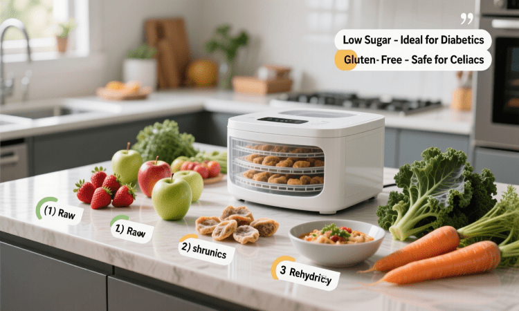 نقش فریزدرایر در تغذیه سالم بیماران خاص (دیابتی، سلیاک و...)