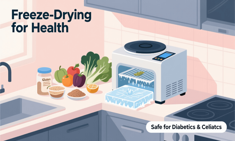 نقش فریزدرایر در تغذیه سالم بیماران دیابتی و سلیاکی