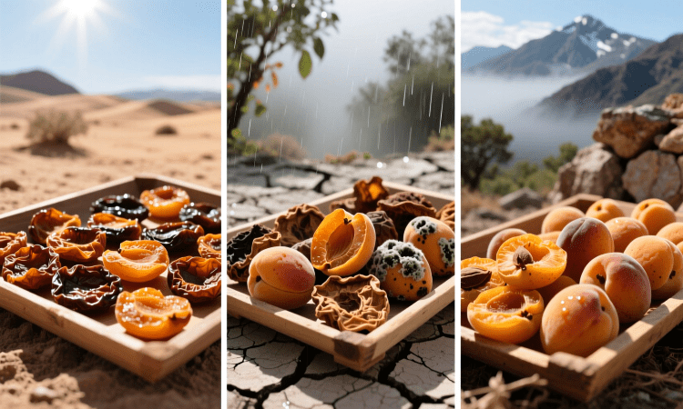 تأثیر شرایط اقلیمی ایران بر کیفیت میوه خشک تولیدی