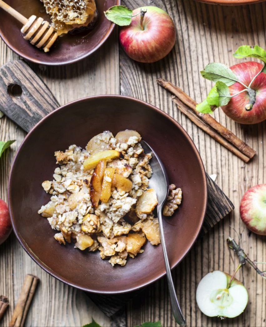 صبحانه ایده‌آل با سیب خشک