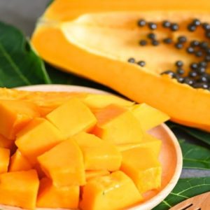 پاپایا خشک با رنگ نارنجی طبیعی